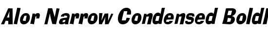 Alor Narrow Condensed BoldItalic - Download Thousands of Free Fonts at FontZone.net