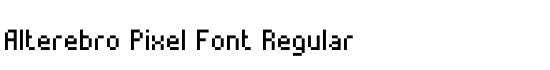 Alterebro Pixel Font Regular - Download Thousands of Free Fonts at FontZone.net