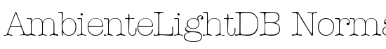AmbienteLightDB Normal - Download Thousands of Free Fonts at FontZone.net