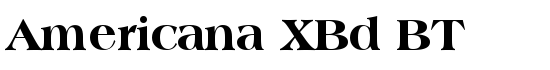 Americana XBd BT - Download Thousands of Free Fonts at FontZone.net