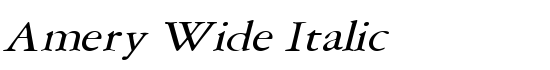Amery Wide Italic - Download Thousands of Free Fonts at FontZone.net