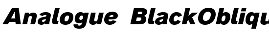 Analogue Black Oblique - Download Thousands of Free Fonts at FontZone.net