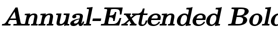 Annual-Extended Bold Italic - Download Thousands of Free Fonts at FontZone.net