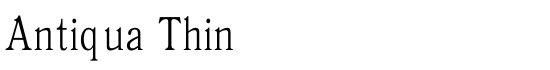 Antiqua Thin - Download Thousands of Free Fonts at FontZone.net