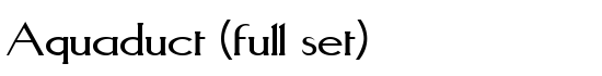 Aquaduct (full set) - Download Thousands of Free Fonts at FontZone.net