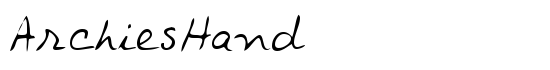 ArchiesHand - Download Thousands of Free Fonts at FontZone.net