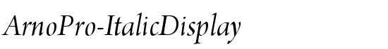 ArnoPro-ItalicDisplay - Download Thousands of Free Fonts at FontZone.net