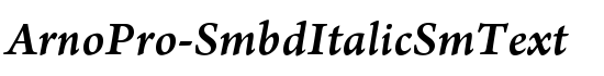 ArnoPro-SmbdItalicSmText - Download Thousands of Free Fonts at FontZone.net