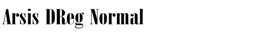 Arsis DReg Normal - Download Thousands of Free Fonts at FontZone.net