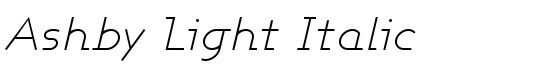 Ashby Light Italic - Download Thousands of Free Fonts at FontZone.net
