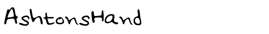AshtonsHand - Download Thousands of Free Fonts at FontZone.net