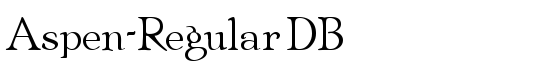Aspen-Regular DB - Download Thousands of Free Fonts at FontZone.net