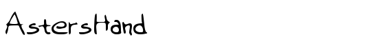 AstersHand - Download Thousands of Free Fonts at FontZone.net