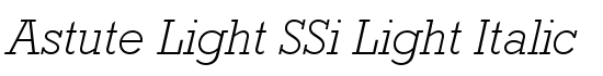 Astute Light SSi Light Italic - Download Thousands of Free Fonts at FontZone.net