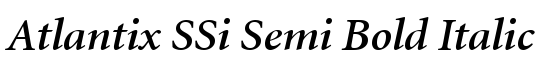 Atlantix SSi Semi Bold Italic - Download Thousands of Free Fonts at FontZone.net