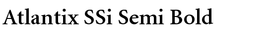 Atlantix SSi Semi Bold - Download Thousands of Free Fonts at FontZone.net