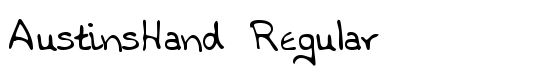 AustinsHand Regular - Download Thousands of Free Fonts at FontZone.net