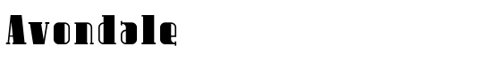 Avondale - Download Thousands of Free Fonts at FontZone.net