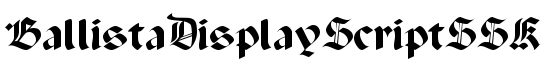 BallistaDisplayScriptSSK - Download Thousands of Free Fonts at FontZone.net