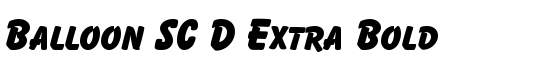 Balloon SC D Extra Bold - Download Thousands of Free Fonts at FontZone.net