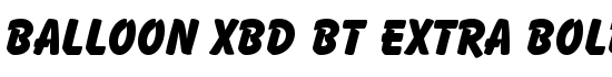 Balloon XBd BT Extra Bold - Download Thousands of Free Fonts at FontZone.net