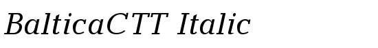 BalticaCTT Italic - Download Thousands of Free Fonts at FontZone.net