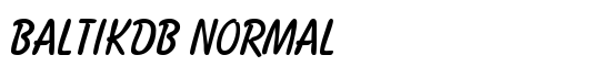 BaltikDB Normal - Download Thousands of Free Fonts at FontZone.net