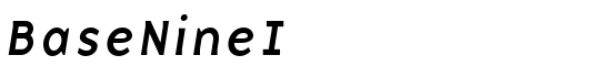 BaseNineI - Download Thousands of Free Fonts at FontZone.net