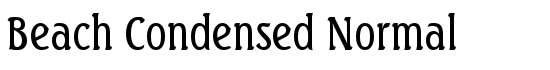 Beach-Condensed Normal - Download Thousands of Free Fonts at FontZone.net