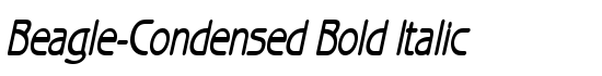 Beagle-Condensed Bold Italic - Download Thousands of Free Fonts at FontZone.net