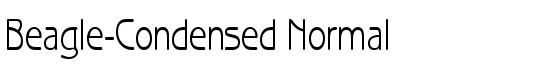 Beagle-Condensed Normal - Download Thousands of Free Fonts at FontZone.net