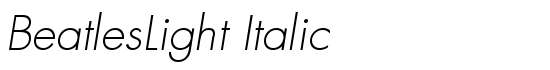 BeatlesLight Italic - Download Thousands of Free Fonts at FontZone.net