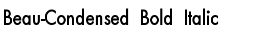 Beau-Condensed Bold Italic - Download Thousands of Free Fonts at FontZone.net