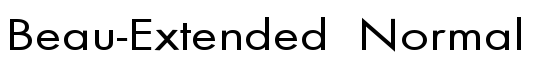 Beau-Extended Normal - Download Thousands of Free Fonts at FontZone.net