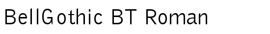 BellGothic BT Roman - Download Thousands of Free Fonts at FontZone.net