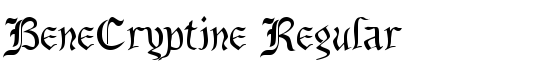 BeneCryptine Regular - Download Thousands of Free Fonts at FontZone.net