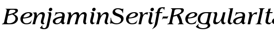 BenjaminSerif-RegularItalic - Download Thousands of Free Fonts at FontZone.net