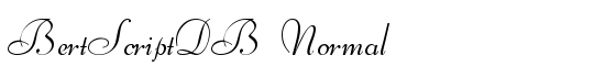 BertScriptDB Normal - Download Thousands of Free Fonts at FontZone.net