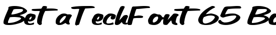 BetaTechFont65 Bold - Download Thousands of Free Fonts at FontZone.net