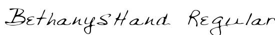 BethanysHand Regular - Download Thousands of Free Fonts at FontZone.net