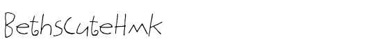 BethsCuteHmk - Download Thousands of Free Fonts at FontZone.net
