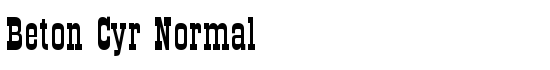 Beton Cyr Normal - Download Thousands of Free Fonts at FontZone.net