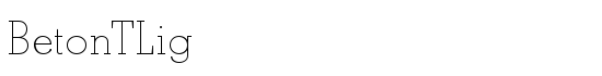 BetonTLig - Download Thousands of Free Fonts at FontZone.net