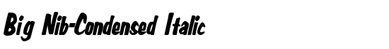 Big Nib-Condensed Italic - Download Thousands of Free Fonts at FontZone.net