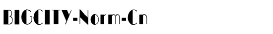 BIGCITY-Norm-Cn - Download Thousands of Free Fonts at FontZone.net