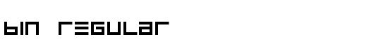 BIN Regular - Download Thousands of Free Fonts at FontZone.net