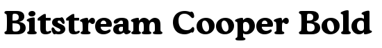 Bitstream Cooper Bold - Download Thousands of Free Fonts at FontZone.net