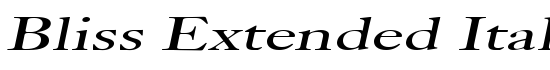 Bliss Extended Italic - Download Thousands of Free Fonts at FontZone.net