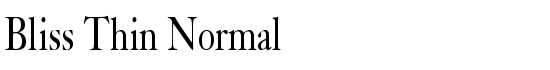 Bliss Thin Normal - Download Thousands of Free Fonts at FontZone.net