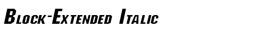 Block-Extended Italic - Download Thousands of Free Fonts at FontZone.net